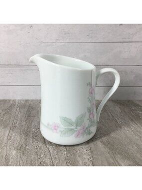 Corning Corelle Veranda Pink Floral Creamer 4 1/2" Pitcher With Handle